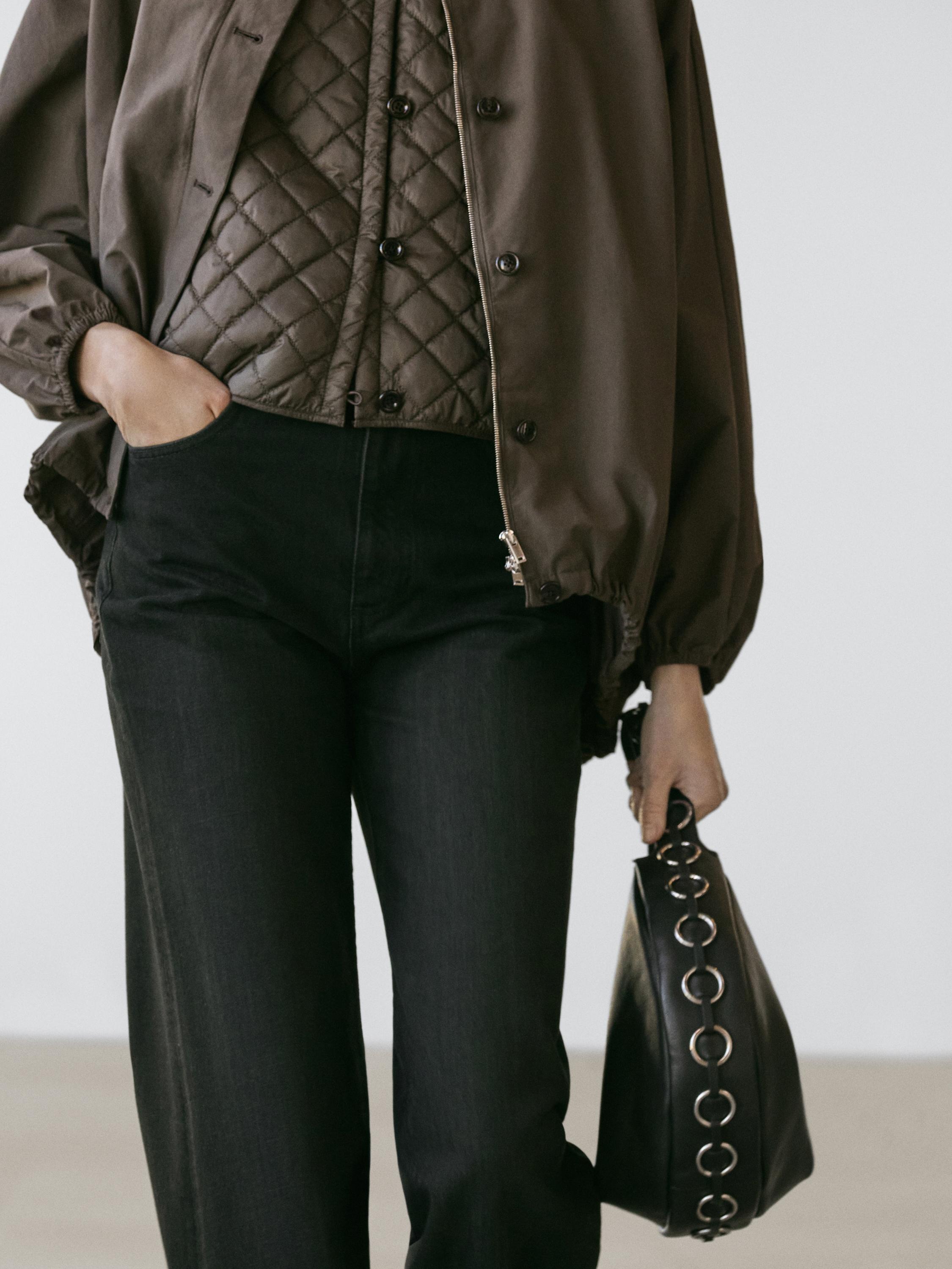 Parka with puff detail